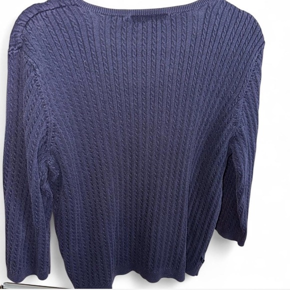 Ralph Lauren Navy Blue V-Neck Sweater - Picture 2 of 5